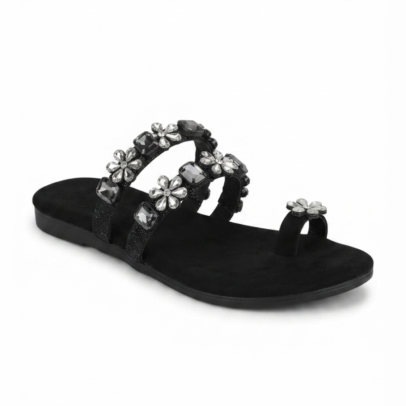 kaosiss black flats for women 16288ls