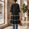 kaosiss peplum kurti for women l00006lk black