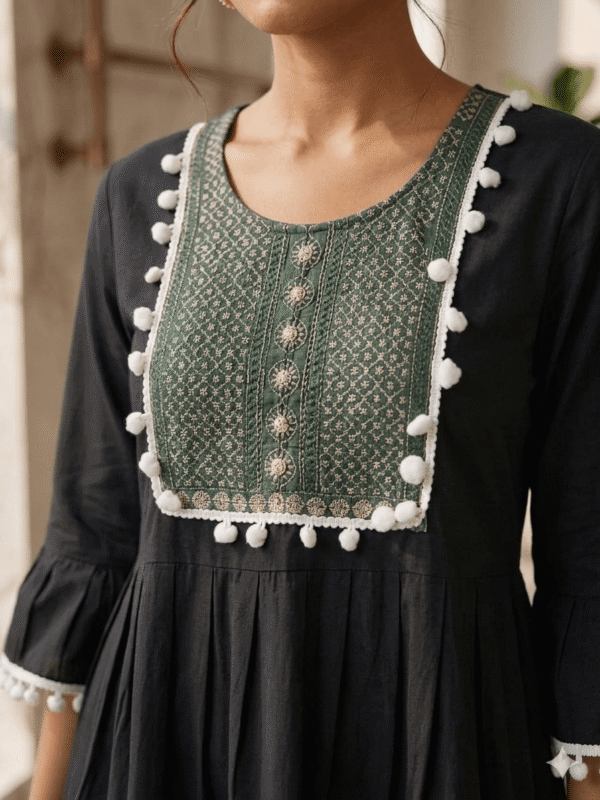 kaosiss peplum kurti for women l00006lk black