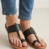 kaosiss brown kolhapuri flats for women 16281ls