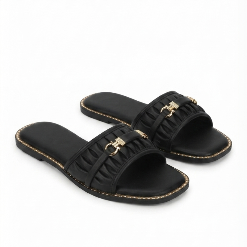 kaosiss black flats for women 16283ls