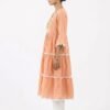 kaosiss peplum kurti for women l00006lk peach