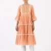 kaosiss peplum kurti for women l00006lk peach